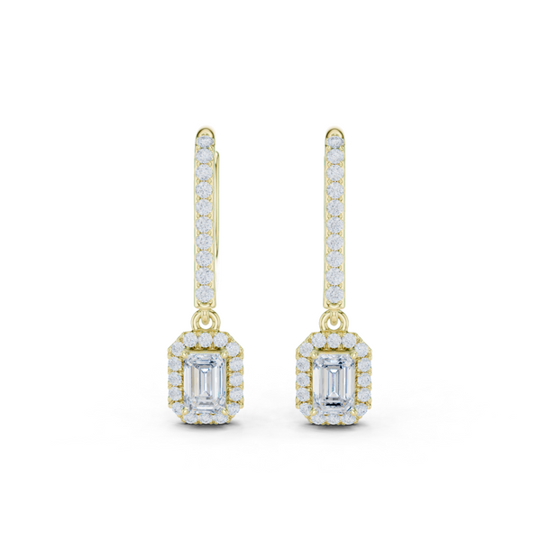 Emerald & Round Diamond Brilliance Lab Grown Diamond Earring