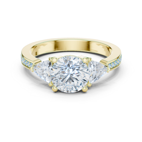 Sun Flower Lab Grown Diamond Delicate Ribbon Ring