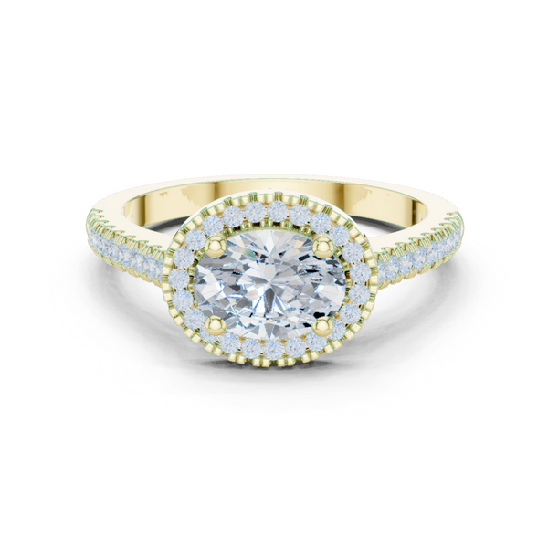 Marble Ridge Lab Grown Diamond Under rail Ring