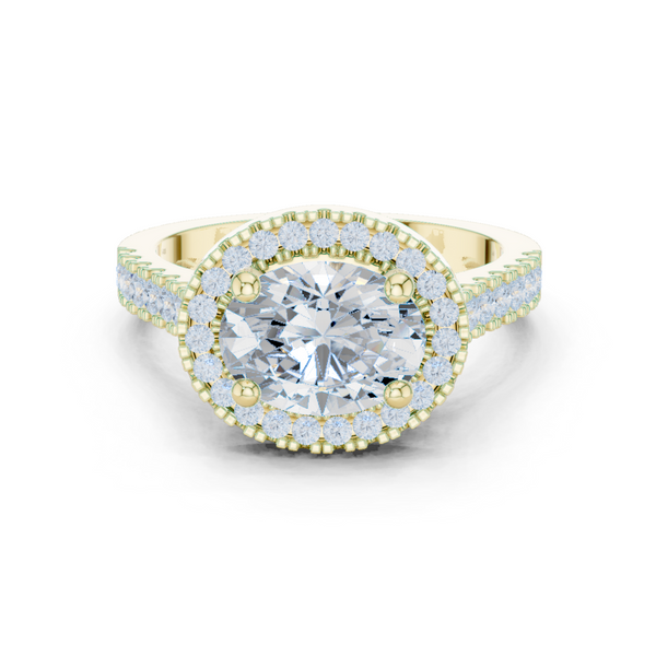 Brook Stream Lab Grown Diamond Scalloped Basket Ring