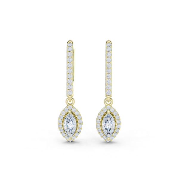 Exquisite Cushion Round Diamond Lab Grown Diamond Earring
