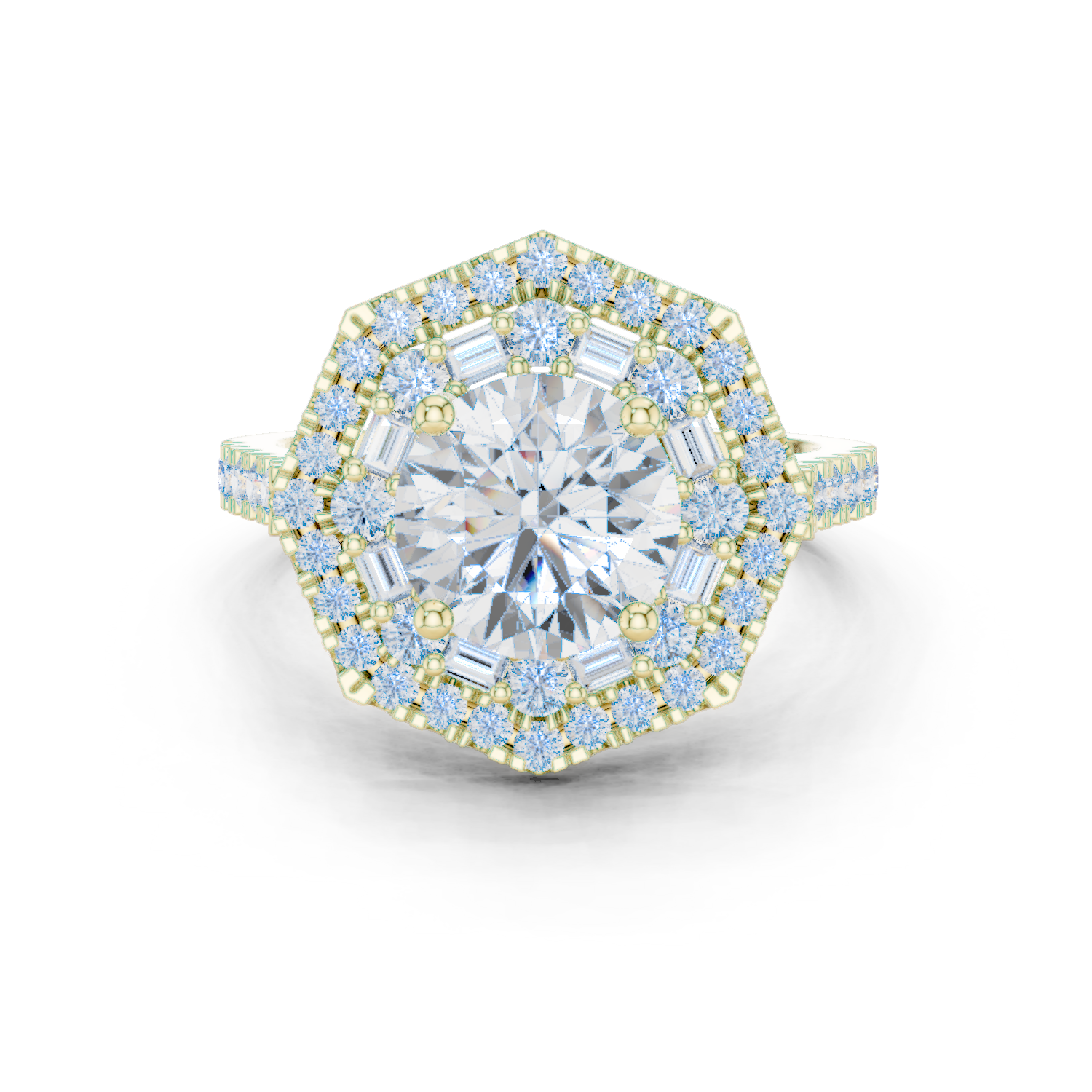 Lily Pad Lab Grown Diamond Vintage Claw Ring