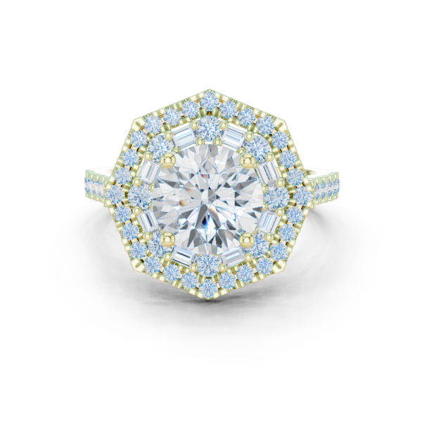 Lily Pad Lab Grown Diamond Vintage Claw Ring