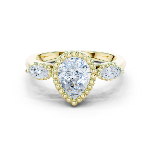 Willow Branch Lab Grown Diamond Botanical Halo Ring