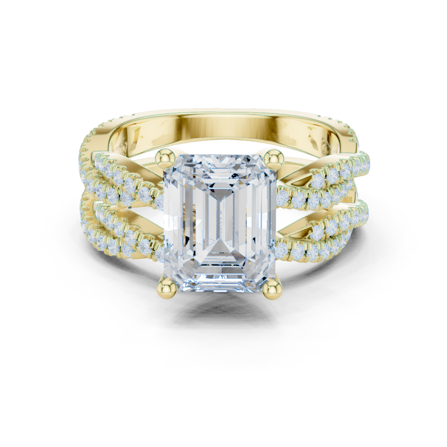Sweet Clover Lab Grown Diamond V Shaped Ring