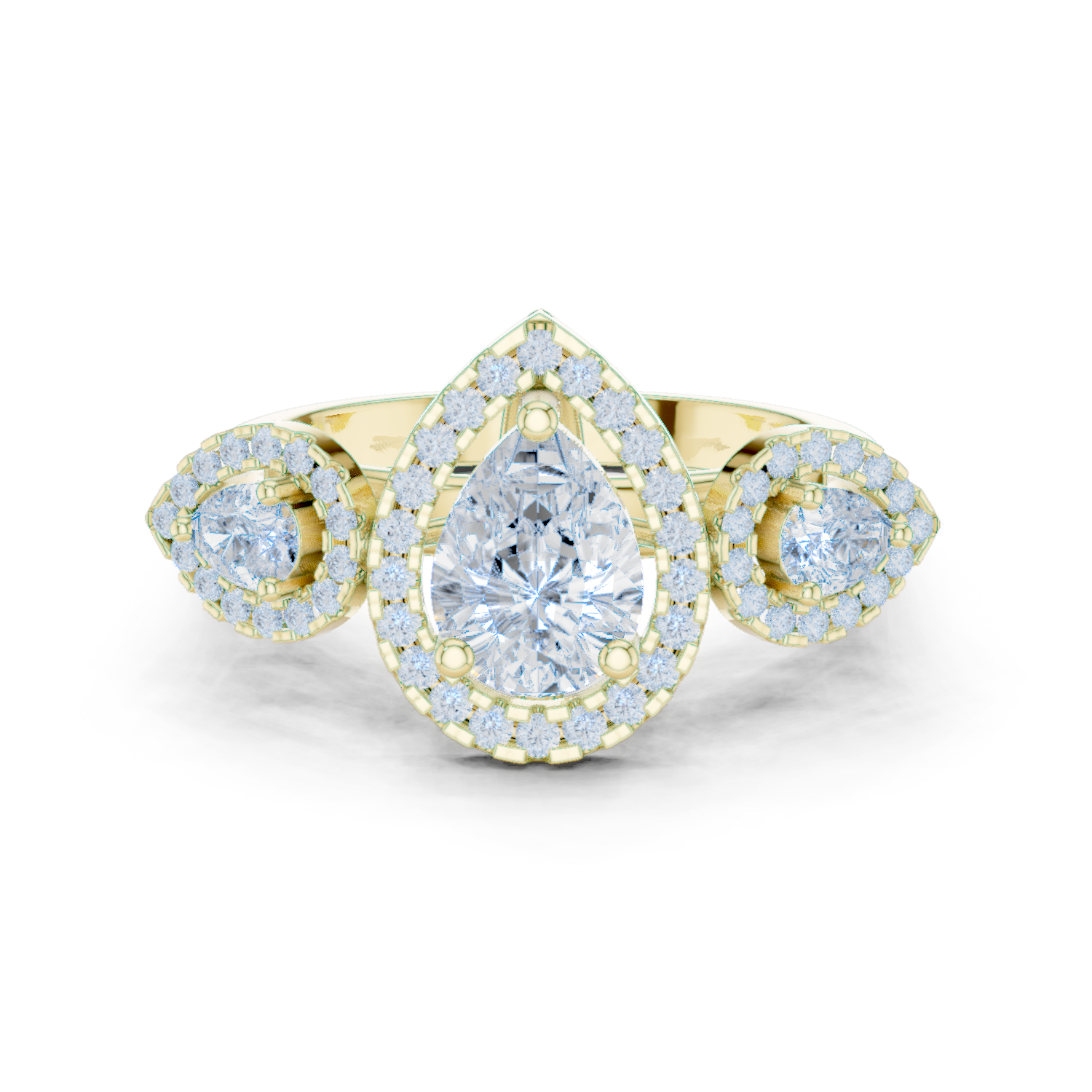 Rose Thorns Lab Grown Diamond Pointed Chevron Ring