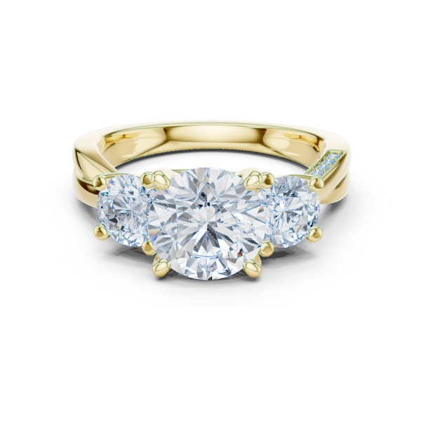 Amber Glow Lab Grown Diamond Solitaire Engagement Ring