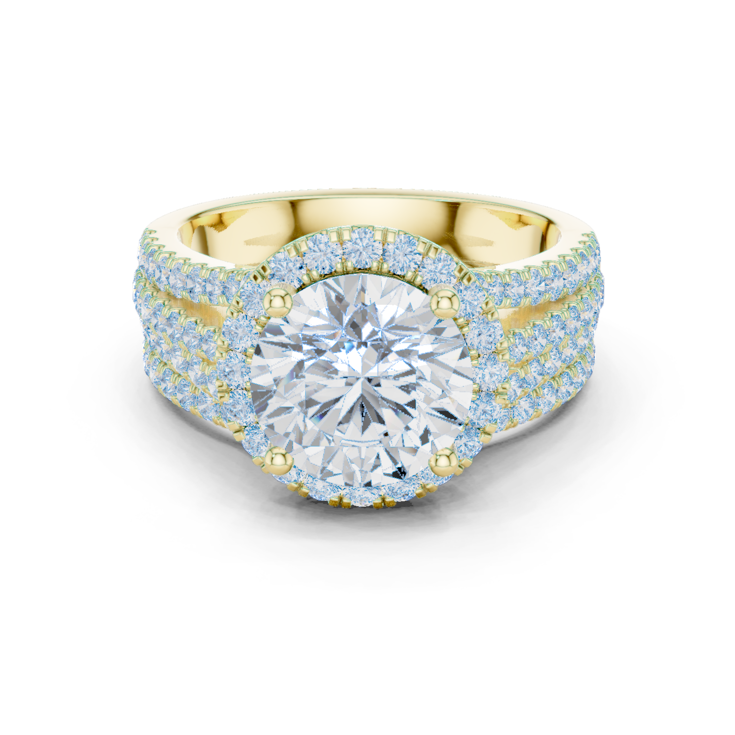 Flint Stone Lab Grown Diamond Tiered Halo Ring