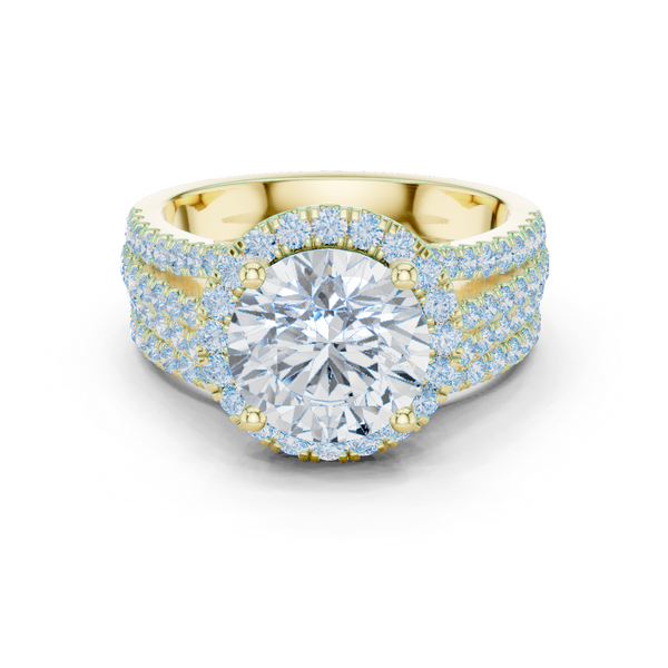 Flint Stone Lab Grown Diamond Tiered Halo Ring