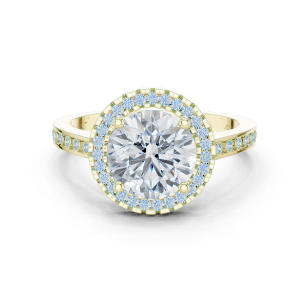 River Stone Lab Grown Diamond Floral Basket Ring