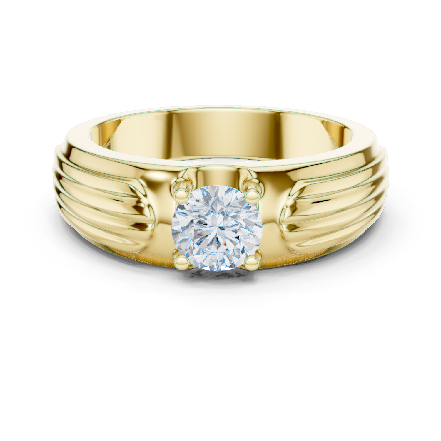 0.8 ct Round Solitaire Diamond Lab Grown Diamond Ring