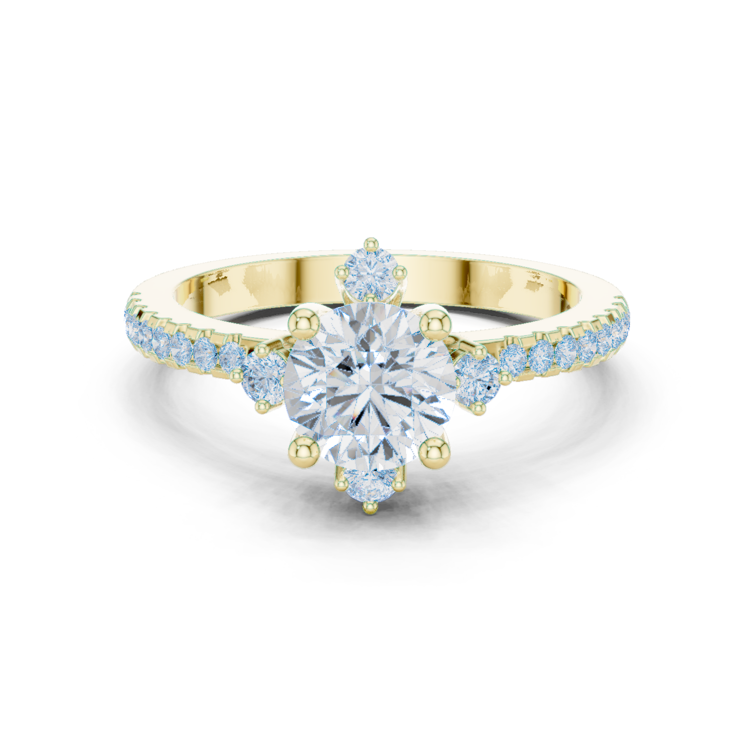 Cliff Edge Lab Grown Diamond Pointed Claw Ring