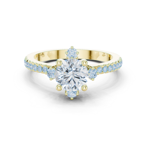 Cliff Edge Lab Grown Diamond Pointed Claw Ring