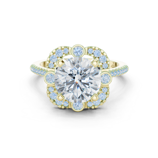White Clover Lab Grown Diamond Woven Ribbon Ring