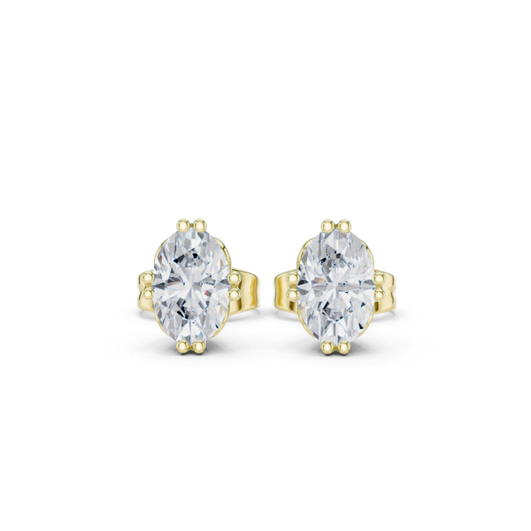 Oval Diamond Lab Grown Diamond Earrings