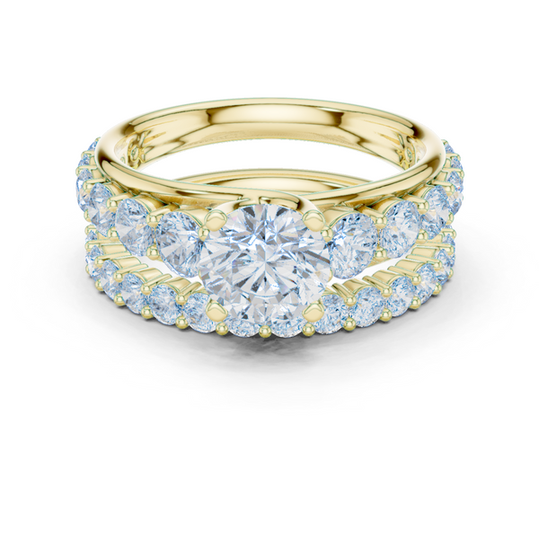 Pebble Beach Lab Grown Diamond Crescent Gallery Ring