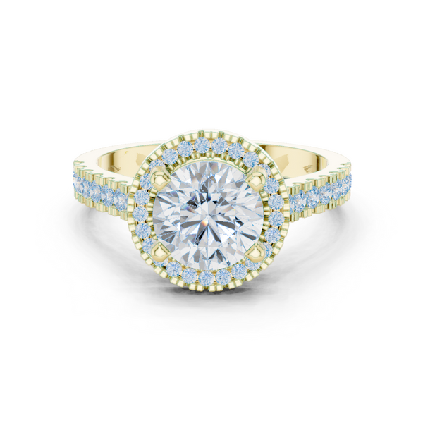 Pine Cone Lab Grown Diamond Channel Solitaire Ring