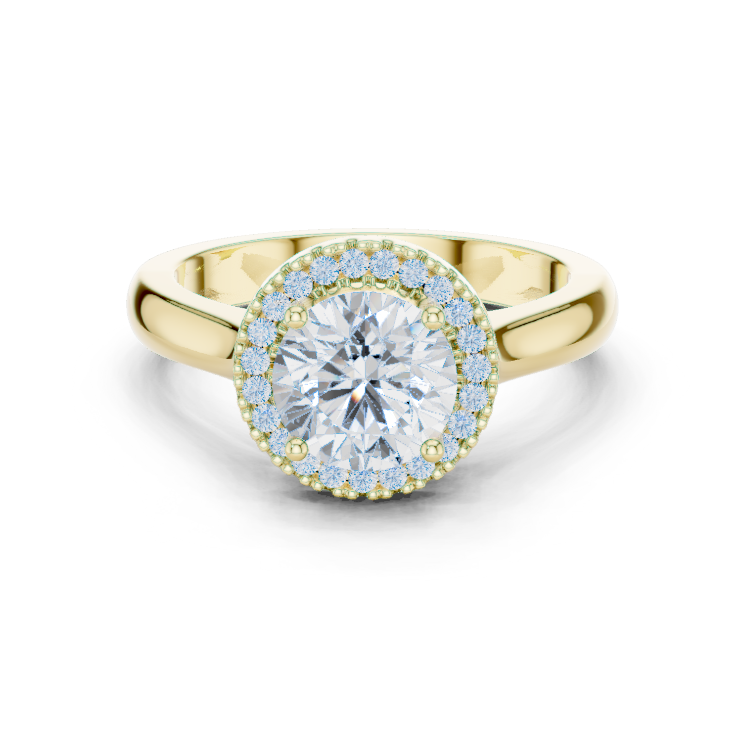Red Clover Lab Grown Diamond Minimalist Bezel Ring