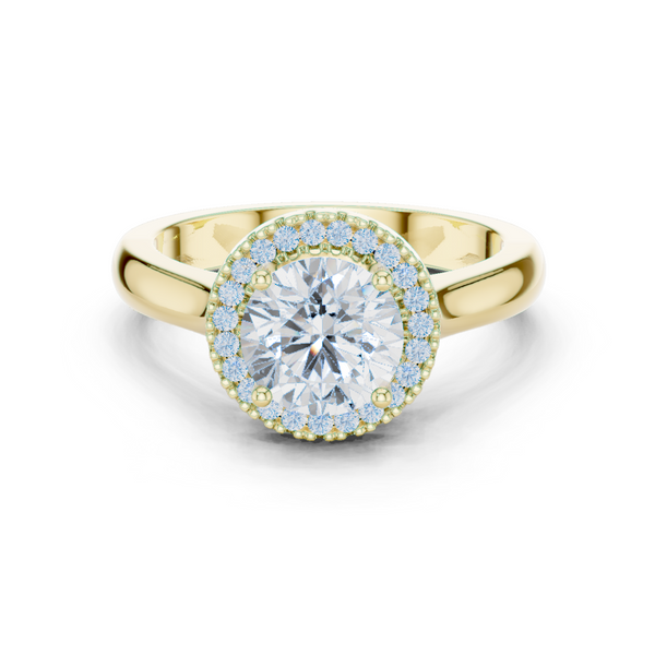 Red Clover Lab Grown Diamond Minimalist Bezel Ring