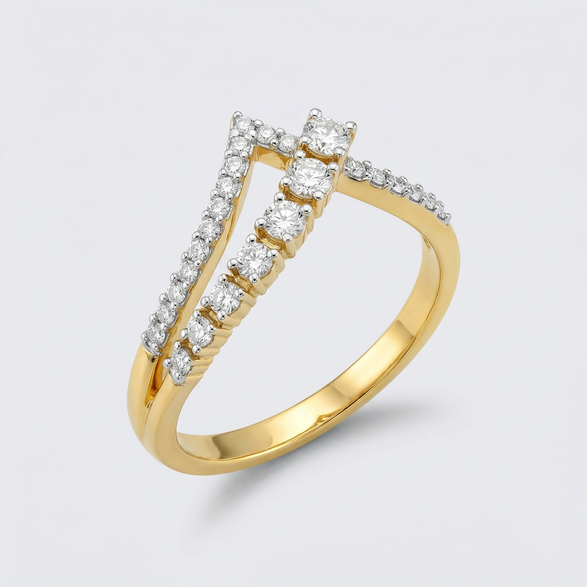 Split Shank Halo Style Lab Grown Diamond Ring