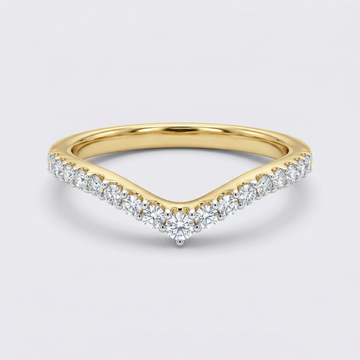 V-Shaped Pavé Lab Grown Diamond Ring