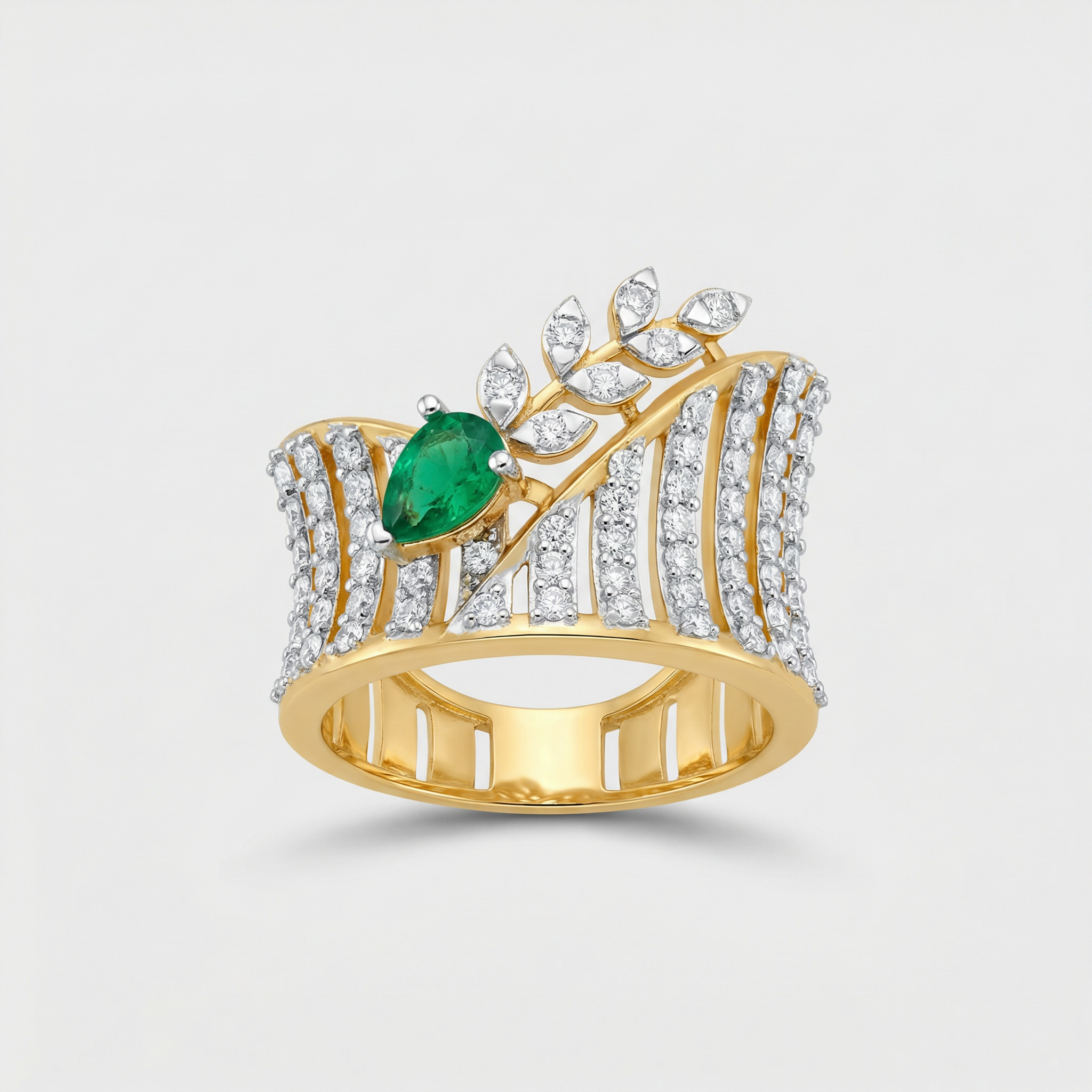 Emerald Crest Cocktail Lab Grown Diamond Ring