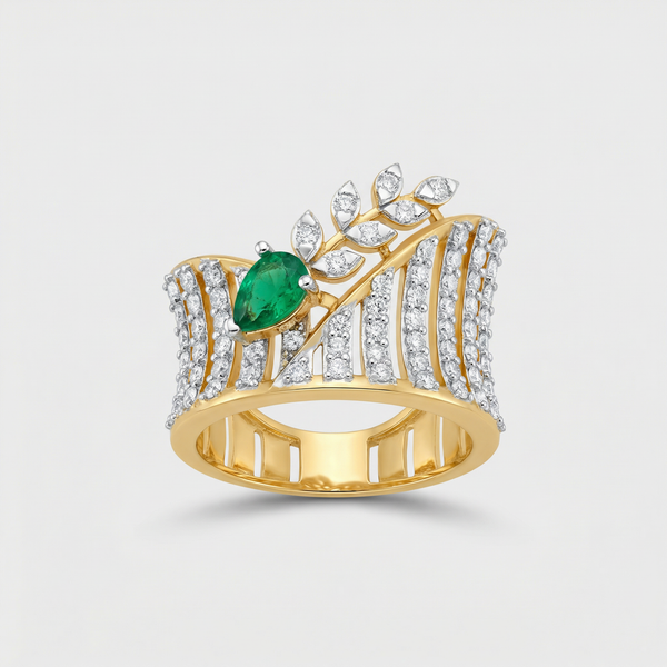 Emerald Crest Cocktail Lab Grown Diamond Ring