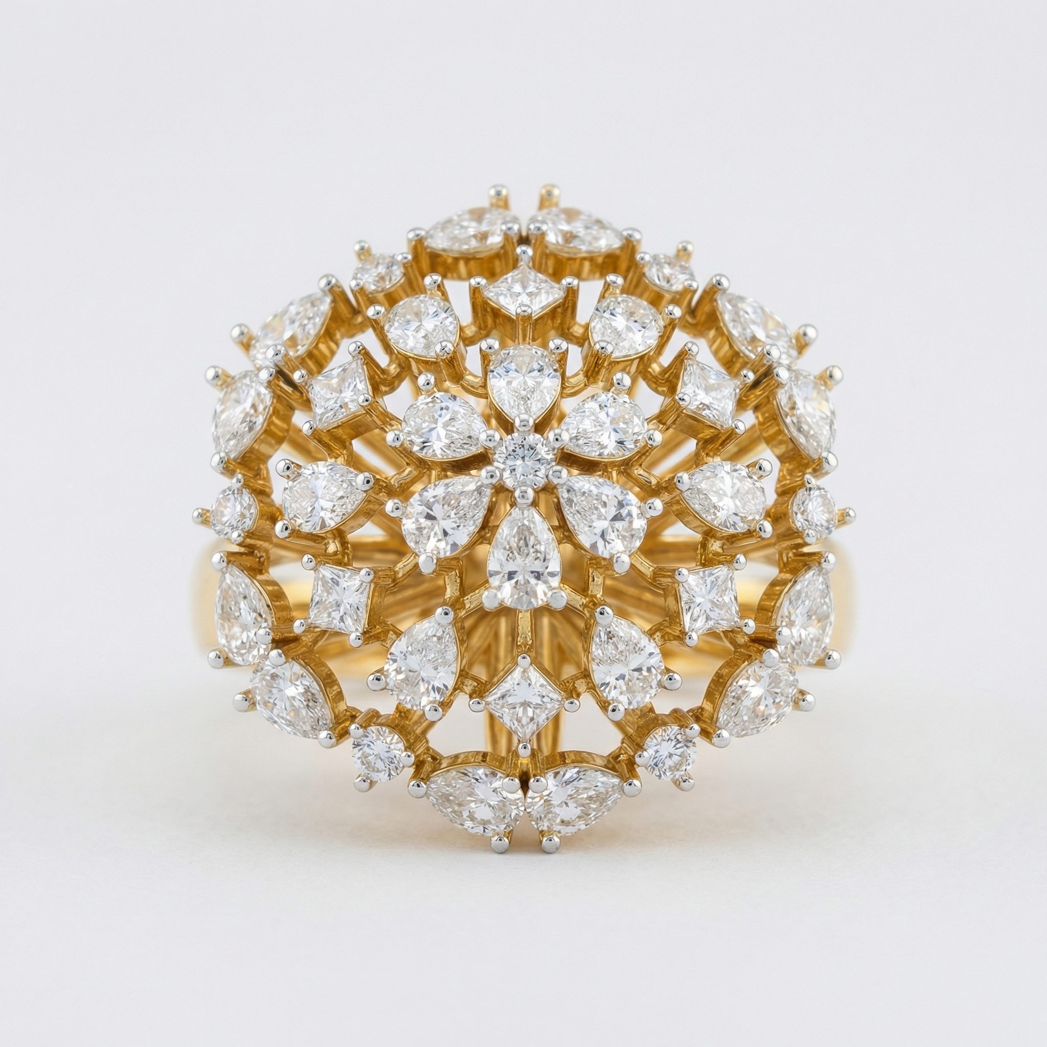 Snowflake Cluster Statement Lab Grown Diamond Ring