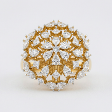Snowflake Cluster Statement Lab Grown Diamond Ring