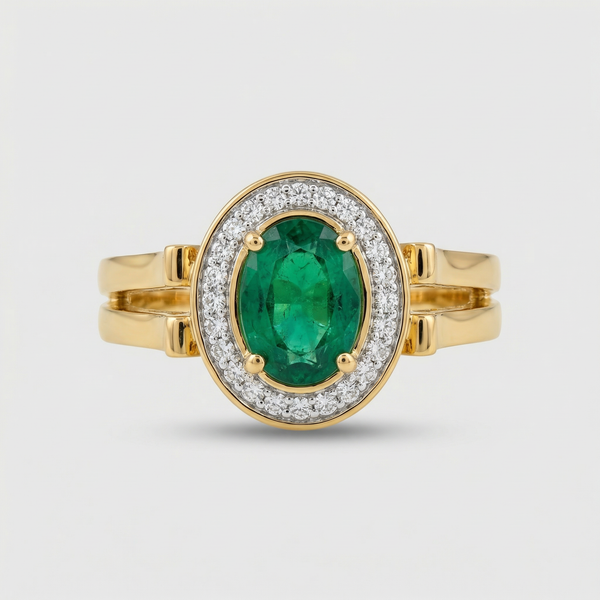 Elegant Oval Halo Lab Grown Diamond Ring
