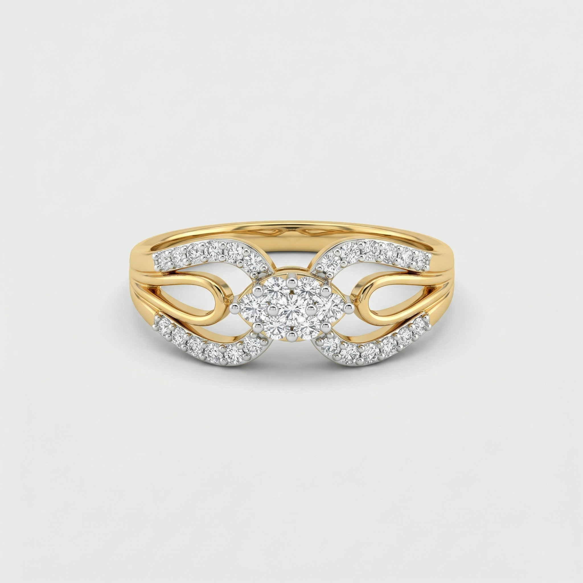 Infinity Motif Pavé Lab Grown Diamond Ring