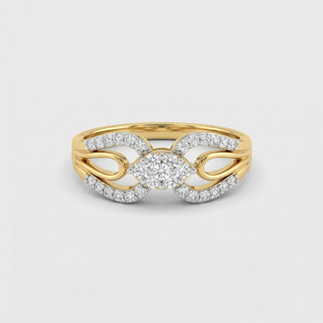 Infinity Motif Pavé Lab Grown Diamond Ring