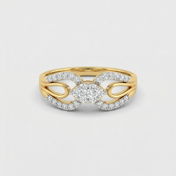 Infinity Motif Pavé Lab Grown Diamond Ring