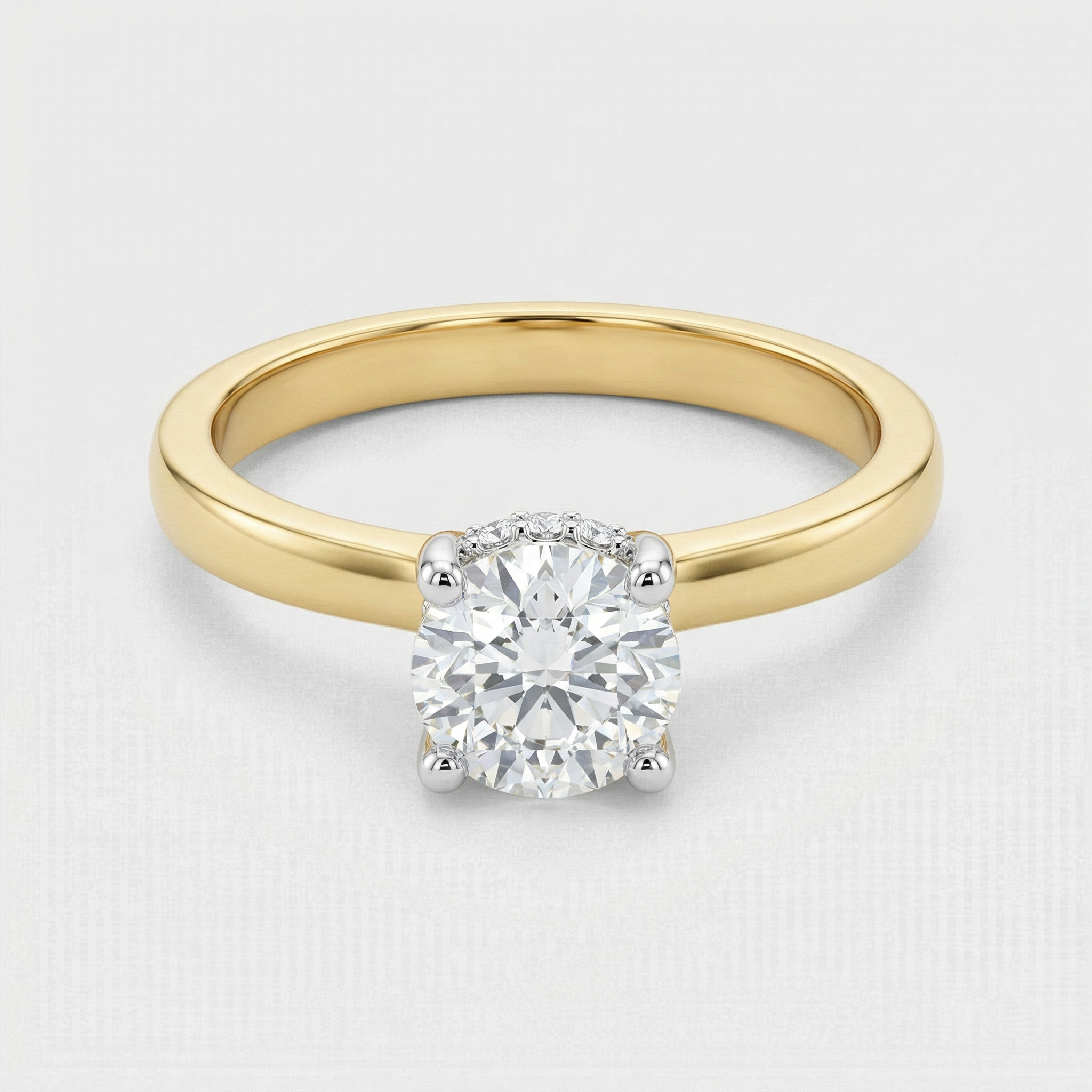 Refined Cushion Solitaire Lab Grown Diamond Ring