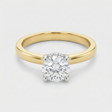 Refined Cushion Solitaire Lab Grown Diamond Ring