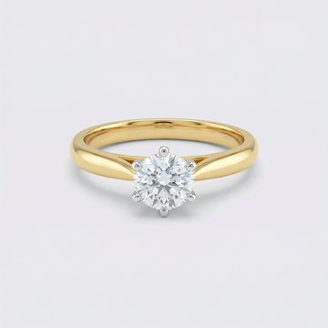 Six Prong Round Solitaire Lab Grown Diamond Ring