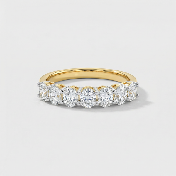 Classic Gold Half Eternity Lab Grown Diamond Ring
