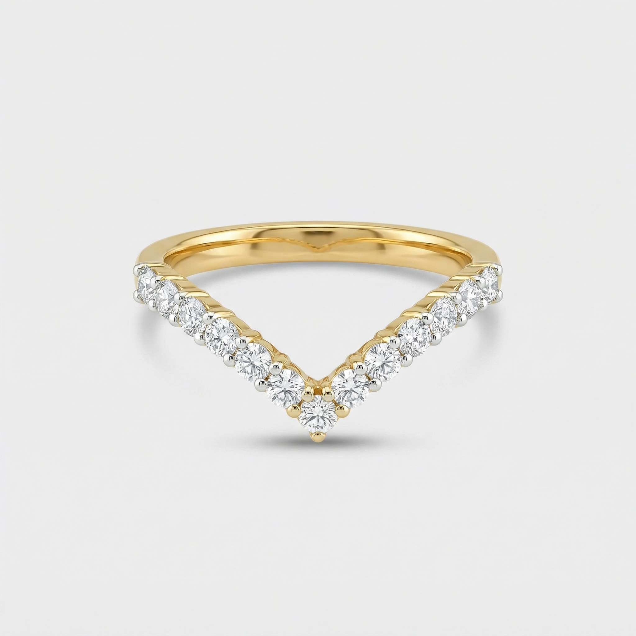 Solitaire V Shape Lab Grown Diamond Ring