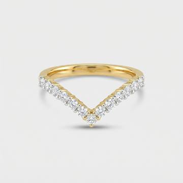 Solitaire V Shape Lab Grown Diamond Ring