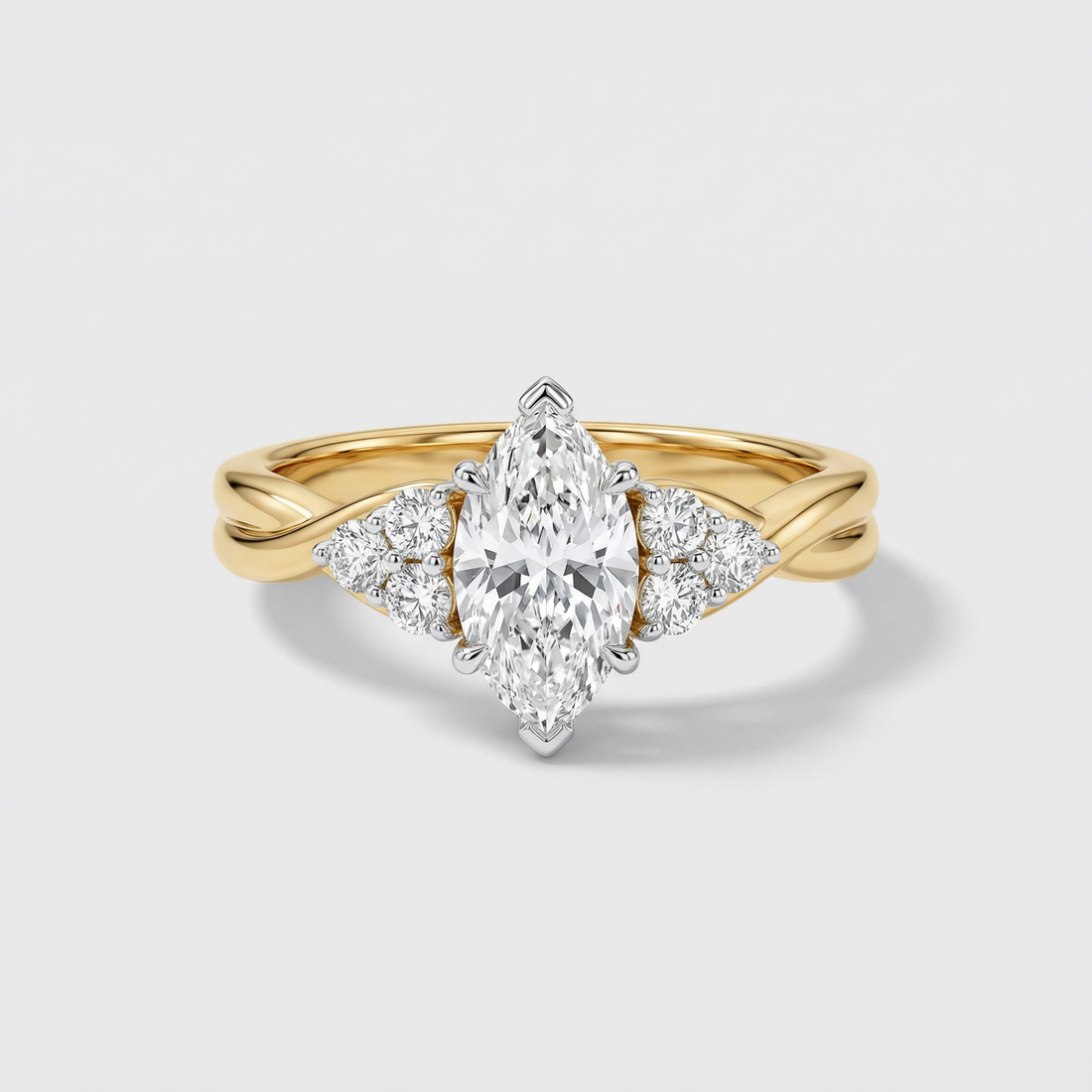 Pear Three Stone Lab Grown Diamond Ring