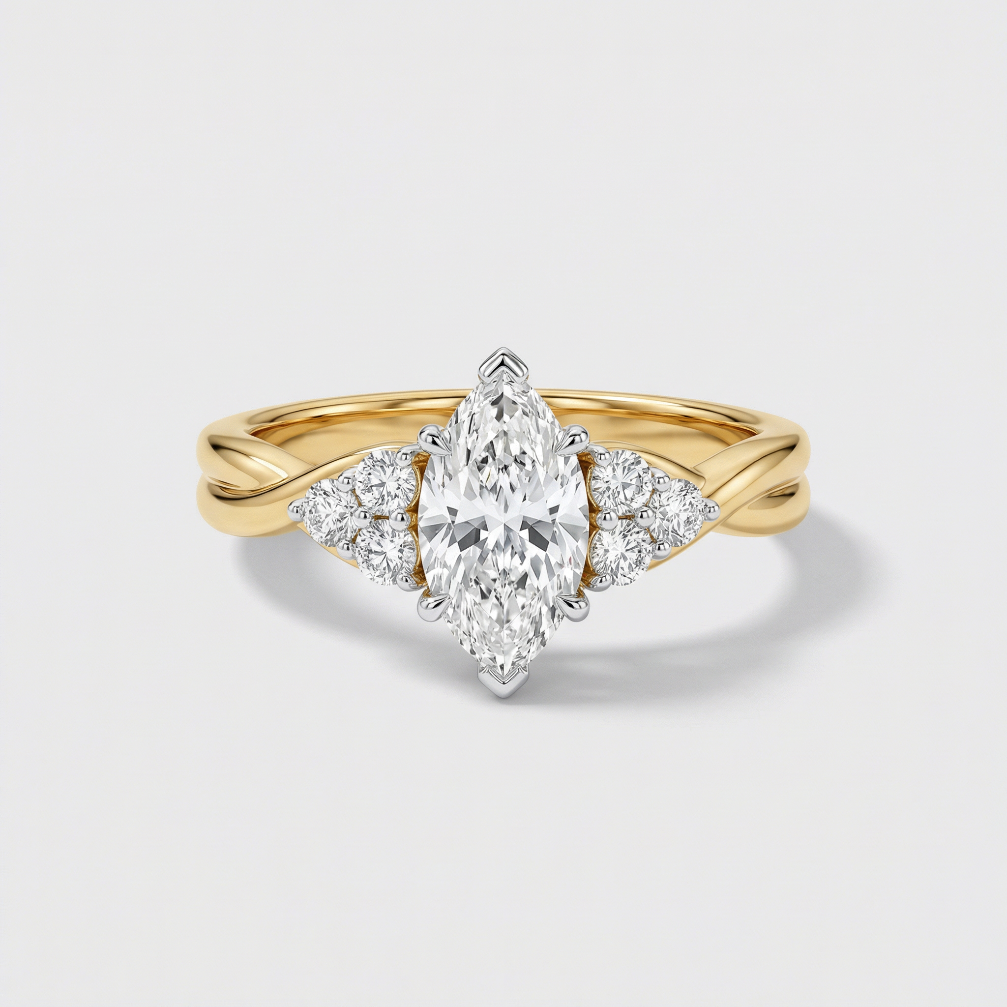 Pear Three Stone Lab Grown Diamond Ring