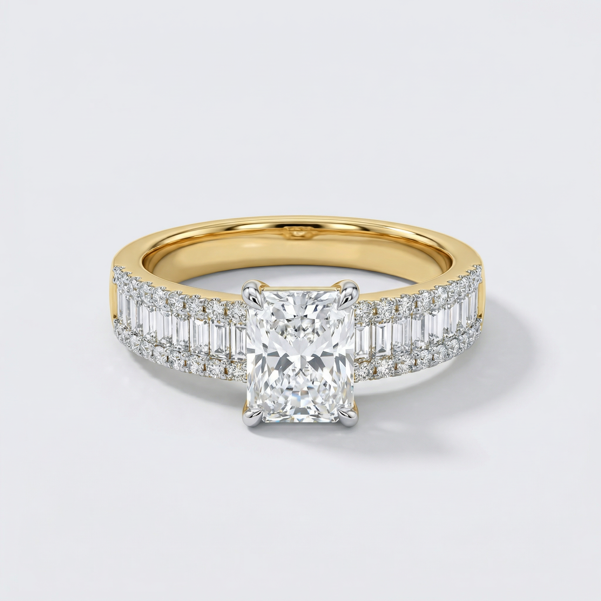 Channel Set Princess Solitaire Lab Grown Diamond Ring