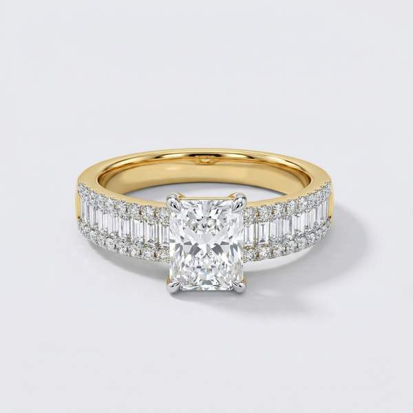 Channel Set Princess Solitaire Lab Grown Diamond Ring