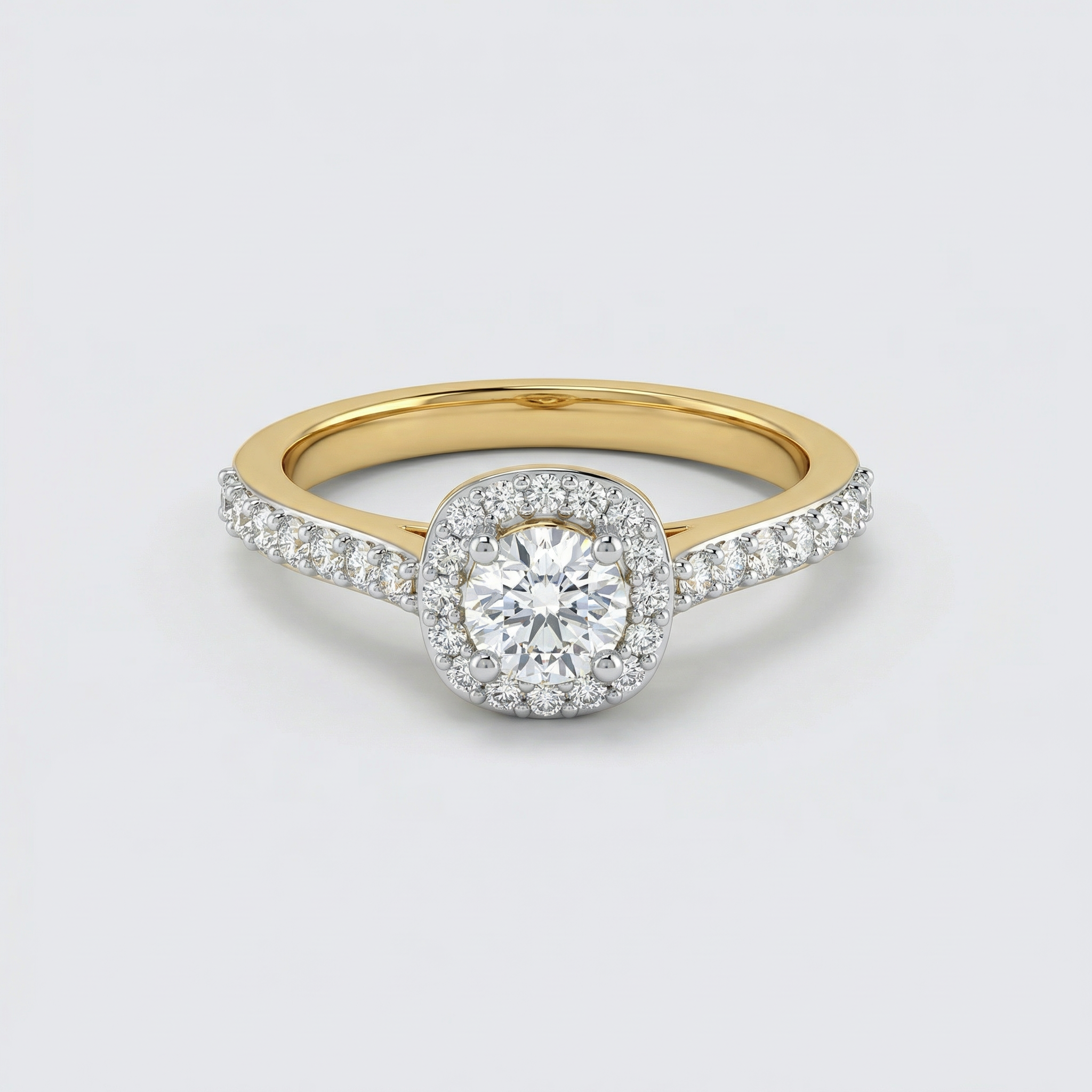 Classic Halo Pav������ Lab Grown Diamond Ring
