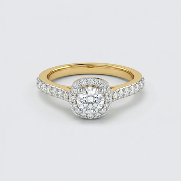 Classic Halo Pave Lab Grown Diamond Ring