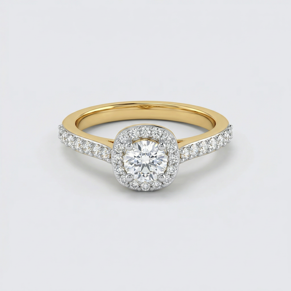 Classic Halo Pavé Lab Grown Diamond Ring