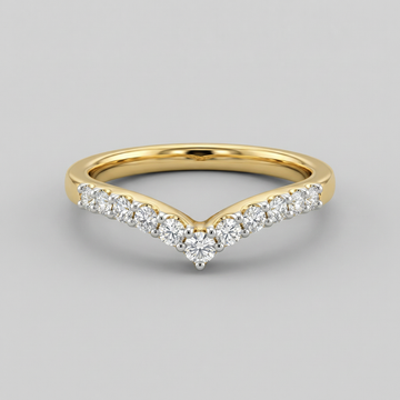 Classic V-Shaped Cluster Lab Grown Diamond Ring