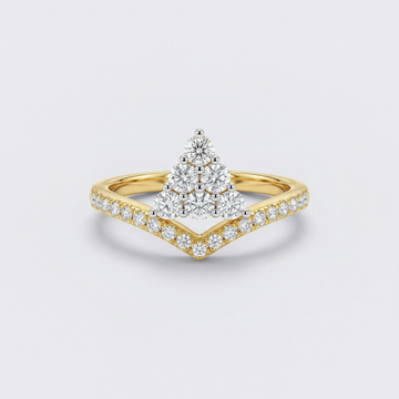 Chevron Pear Pavé Lab Grown Diamond Ring