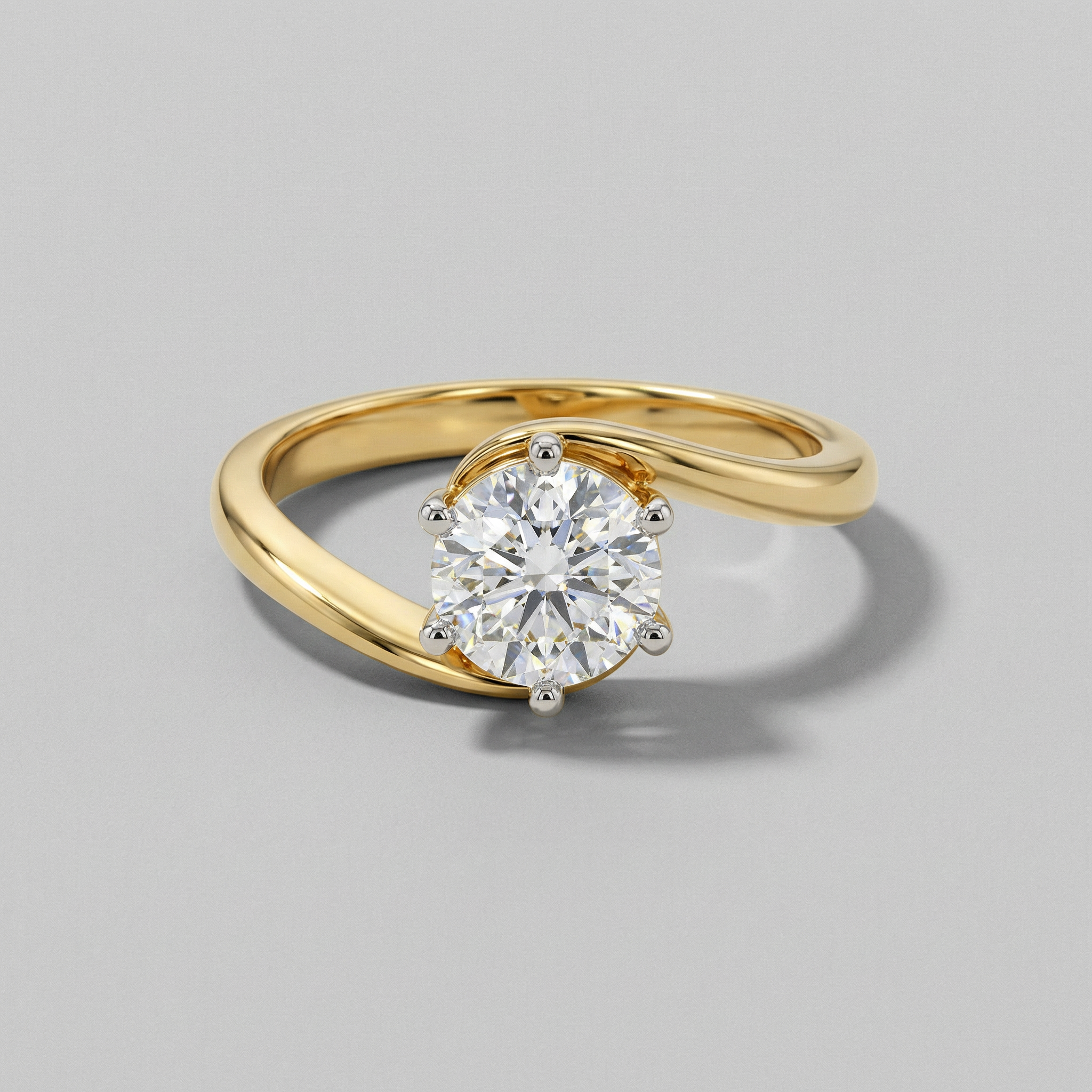 Open Wrap Solitaire Lab Grown Diamond Ring