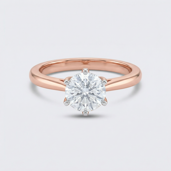 Timeless Round Prong Set Lab Grown Diamond Ring